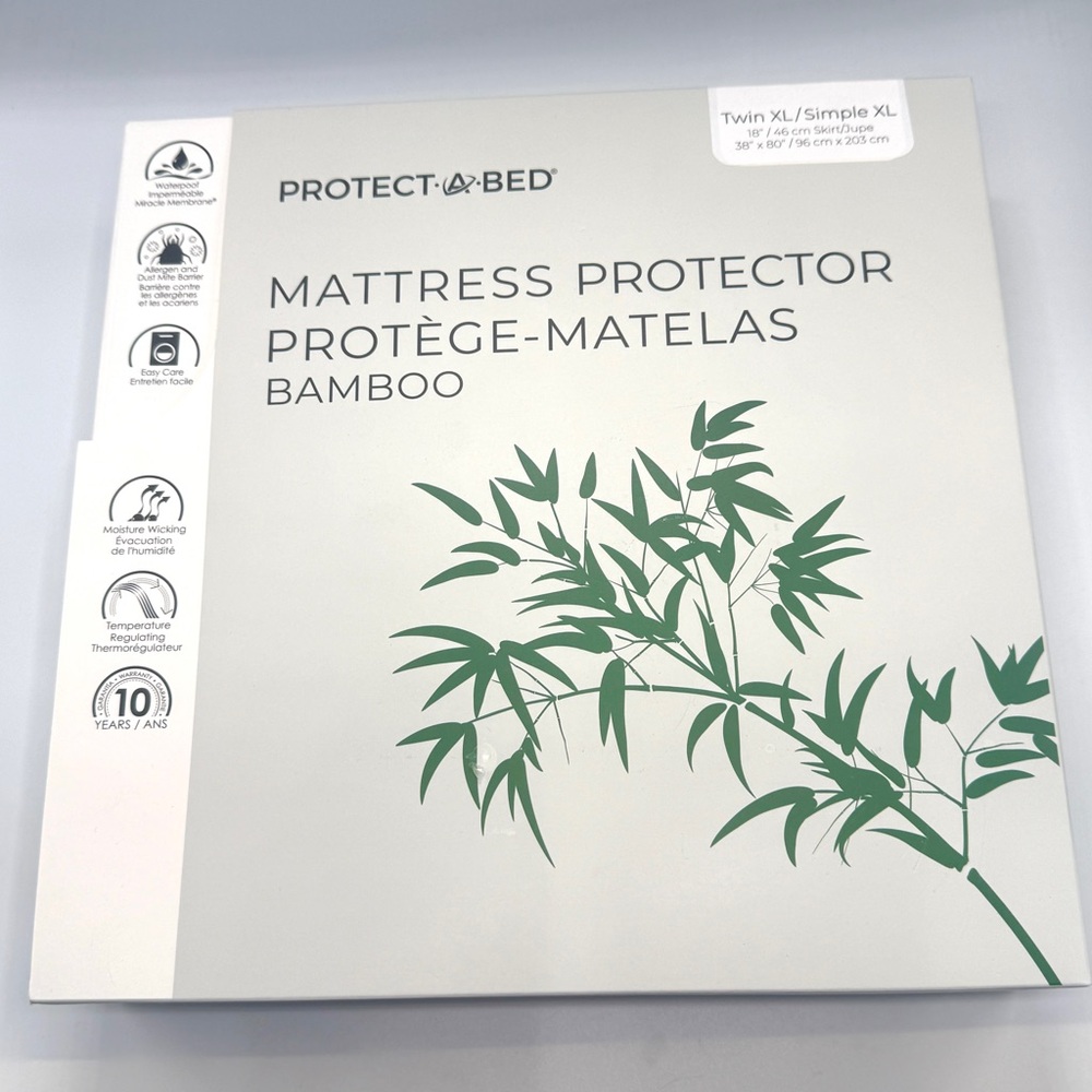 NEW Protect A Bed Soft Bamboo Waterproof Temp Regulator Mattress Protector Pad